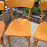 Suite of five bistro chairs feet with hoops / vintage 50s-60s