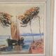 Oil Painting on Canvas Marine Boat at Sea - Signed Jean Corniche 1943