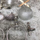 Silver metal bathroom set