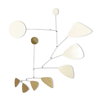 Modernist mobile in brass XXL 120x115 cm