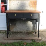 Restored antique console – Haussmannian elegance & velvet finish
