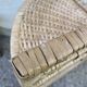 Vintage rattan corner shelf