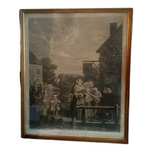 Gravure anglaise humoristique evening