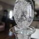 Wine carafe, vintage decanter in hand-blown Hartzviller bubbled crystal