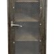 Industrial Iron Cabinet with Mesh Door, 1960s