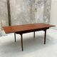 Table scandinave extensible vintage en teck