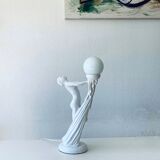 Lampe danseuse nue en céramique