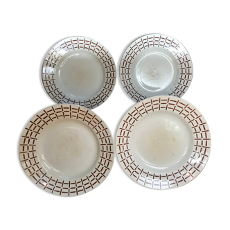 Lot de 4 assiettes St Amand