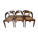 Baumann chairs model Scandinavian gondola wood and canning