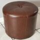 Pouf foot rest vintage leather