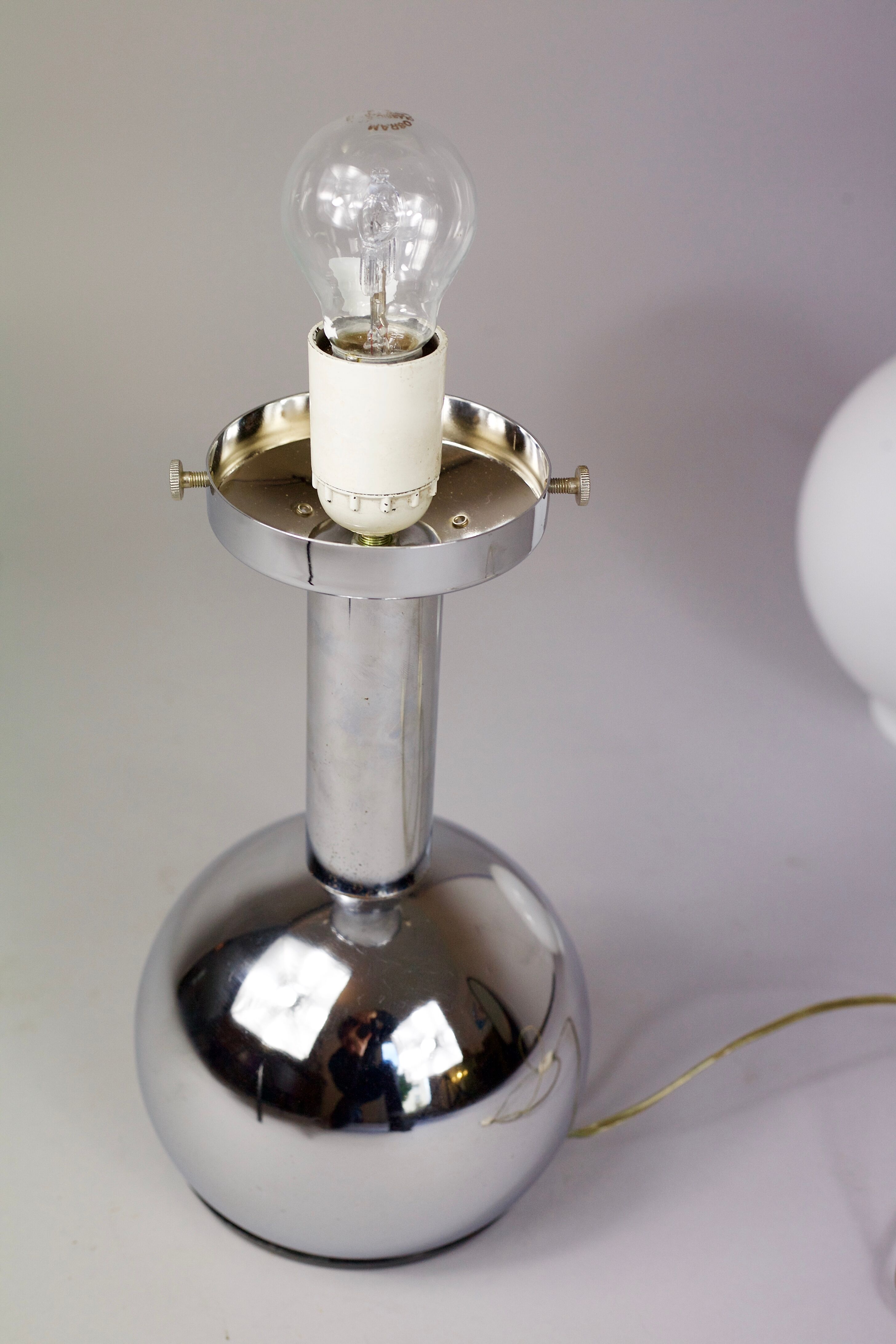 Lamp to ask Goffredo Reggiani stainless steel Italy circa 1970