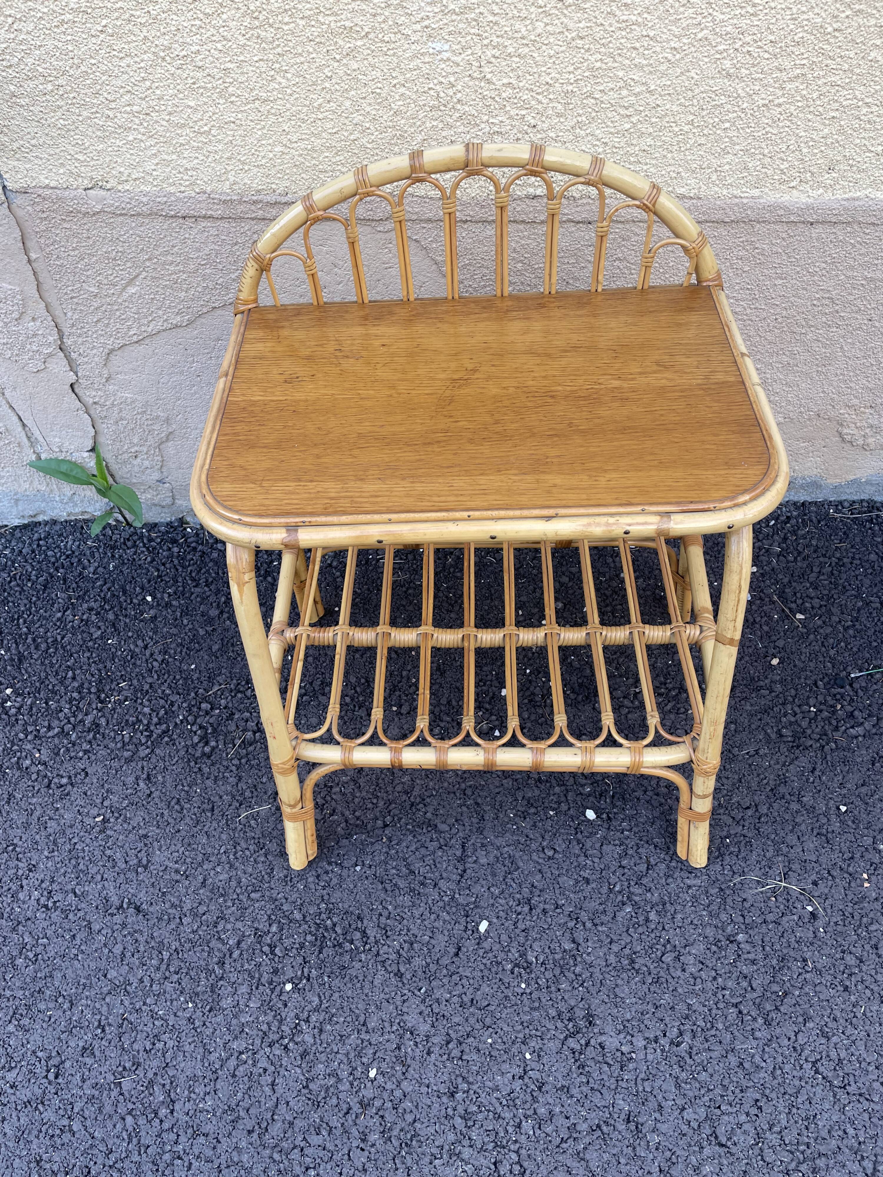 Rattan basket bed & bedside