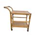 Vintage rolling dessert trolley in rattan and cane from the 60s/70s.