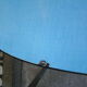 Set of three vintage blue formica chairs
