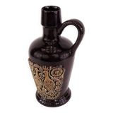 Ceramic pitcher vase - bird and flower decor - vintage 70s