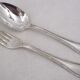 12 dessert spoons, 24 pieces in silver-plated metal Christofle Rubans