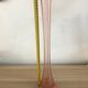 Grand soliflore art déco en verre rose de 50cm