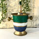 French Cloisonne cooler, Vintage Shell Inlay Barware Enamel Ice Bucket