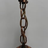 Vintage hanging lamp with glass shade
