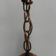 Vintage hanging lamp with glass shade