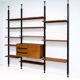 Wall Library or Floor/Ceiling in Light Walnut