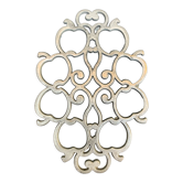 Pewter trivet, vintage apples model