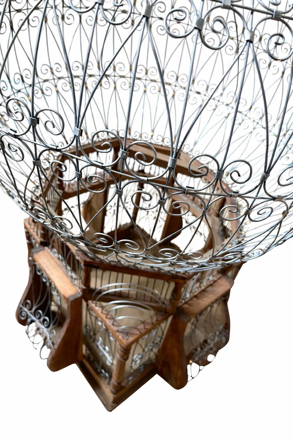 Large vintage Tunisian handmade birdcage