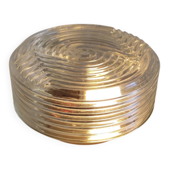 Ceiling light or wall lamp in Bauhaus style made of glass - mid 20th century.