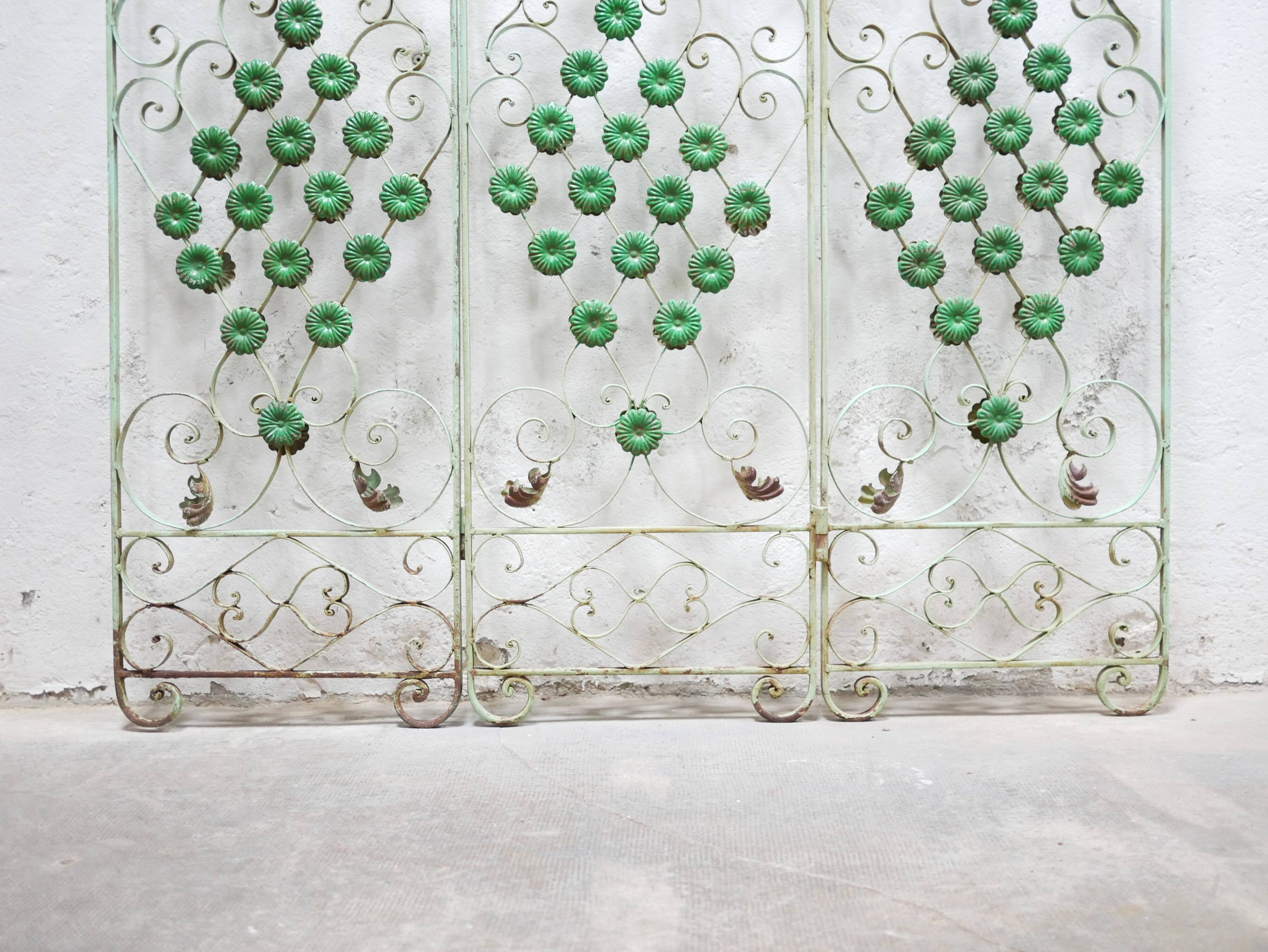 Antique art deco wrought iron screen