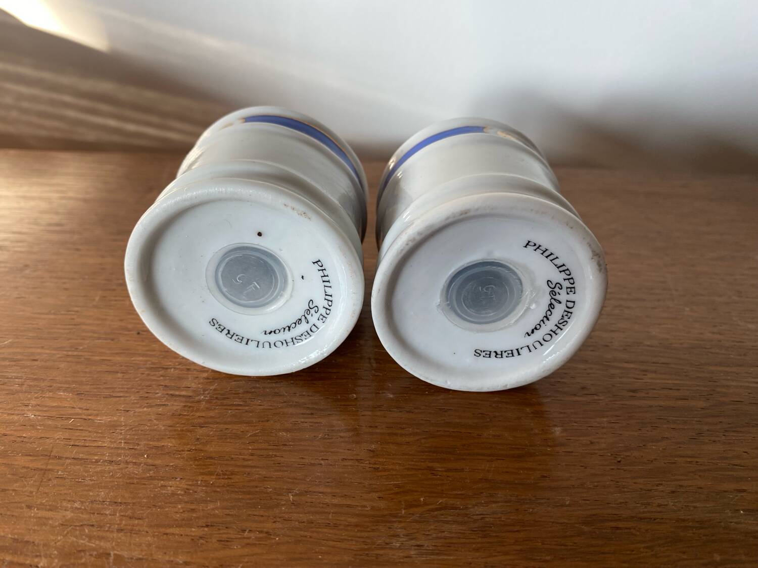 Salt & pepper shakers philippe deshoulieres ceramic made in france vintage