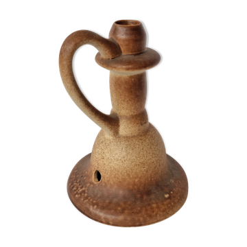 Bougeoir ou pied de lampe en grès