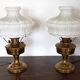 Pair of Aladdin Model 11 table lamps in satin brass, UK, 1922