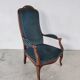 Voltaire armchair velvet striped blue