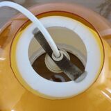 Orange plexiglass pendant light 1970