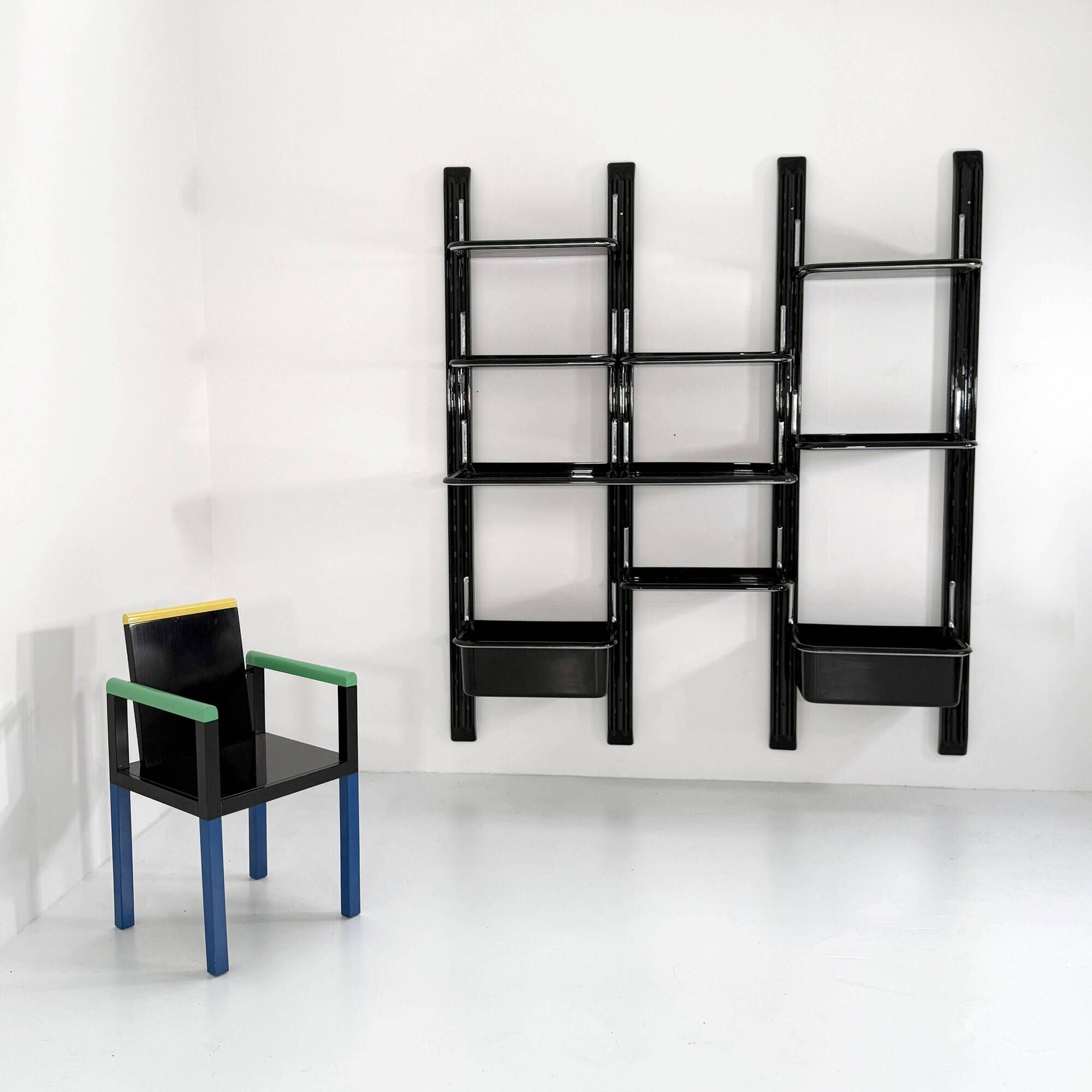 Speedy modular shelving unit by Alberto Rosselli for Saporiti, 1970