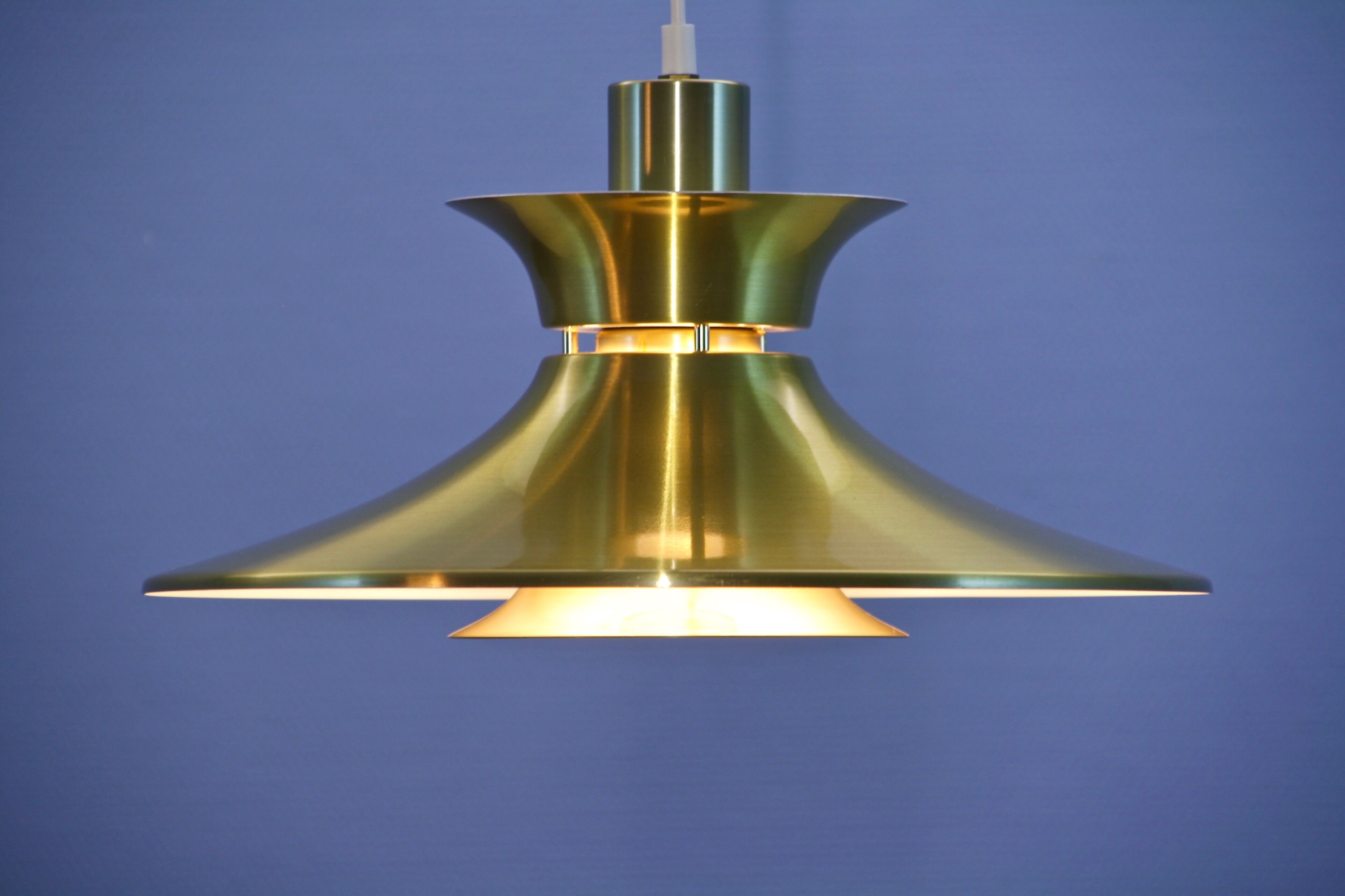 Danish hanging lamp in brass, 1970s
