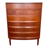 Scandinavian mid-century teak chest of drawers