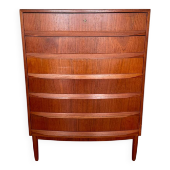 Scandinavian mid-century teak chest of drawers