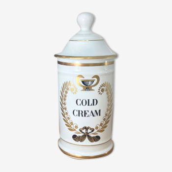 Pharmacy jar "Cold Cream" in Limoges porcelain