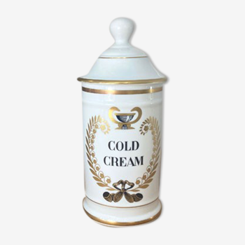 Pot à pharmacie “Cold Cream” en porcelaine de Limoges