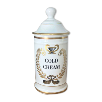 Pharmacy jar "Cold Cream" in Limoges porcelain