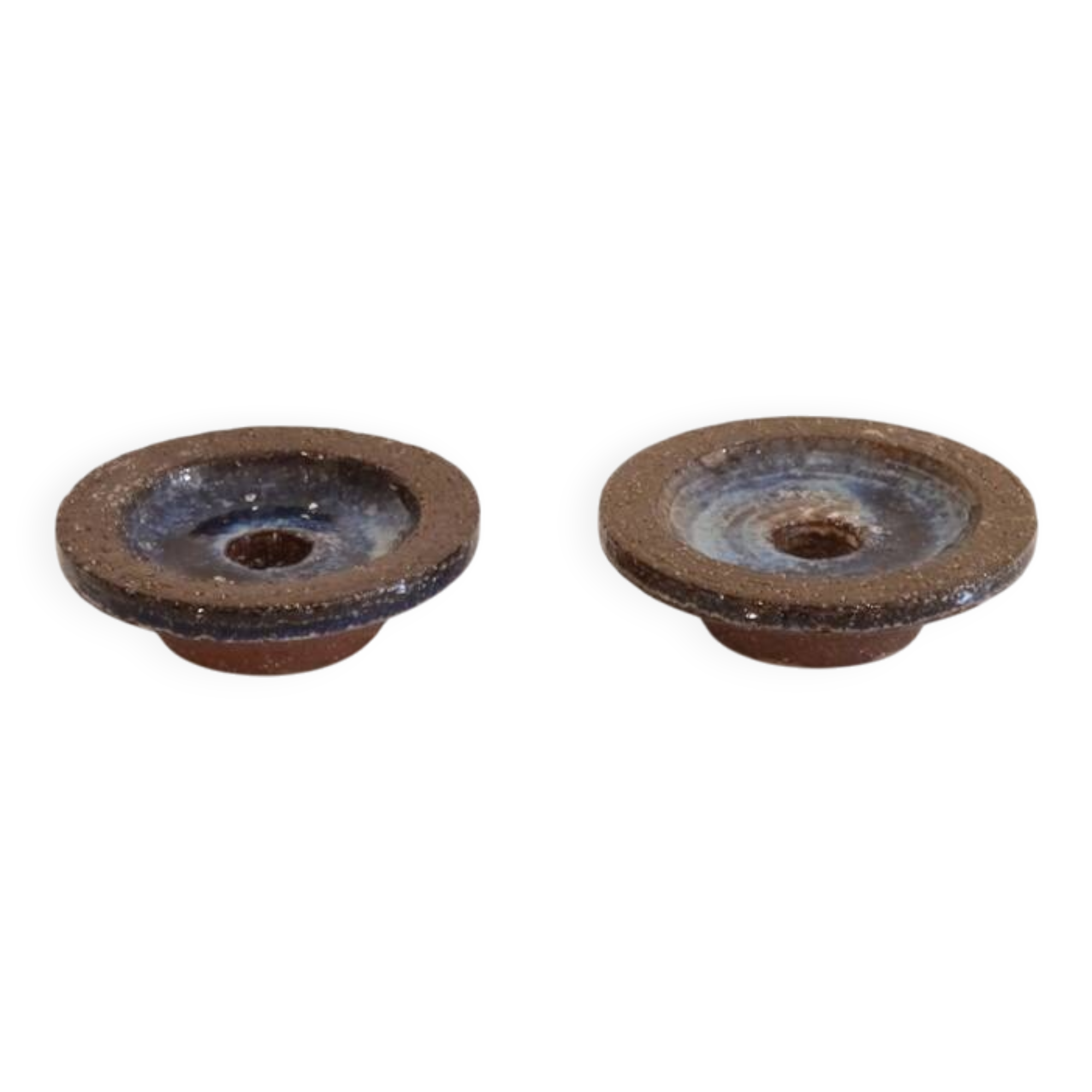 Pair of Danish ceramic candlesticks by Arne Finne Nielsen