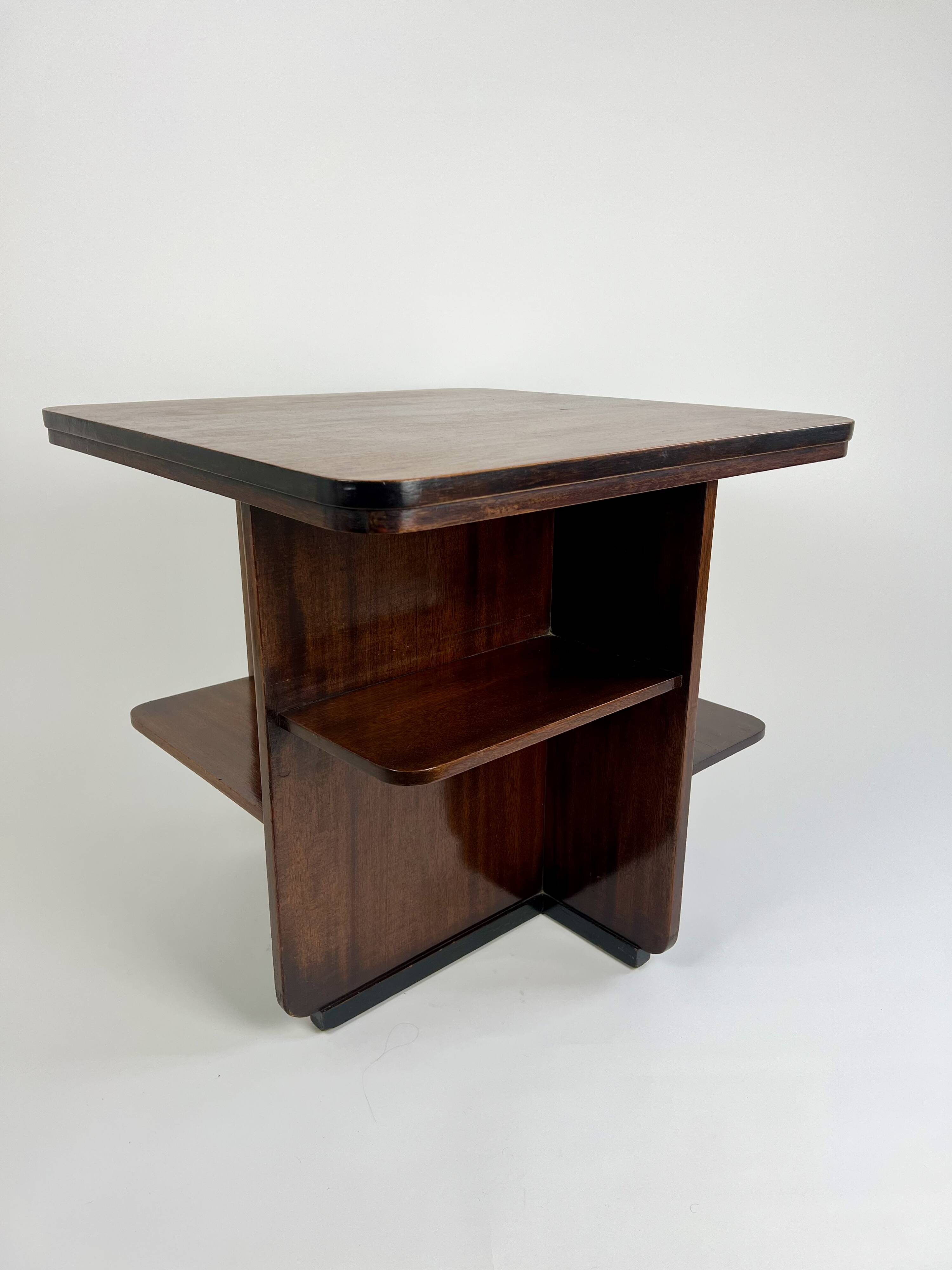 Antique art deco book / side table by Waring & Gillow, England c.1930