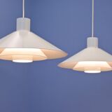 Set of 2 Danish hanging lamps 'Trapez' by Christian Hvidt for Nordisk Solar, 1960s