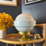 Vintage table lamp large porcelain globe Bernardaud Limoges J.J Prolongeau - Circa 1960