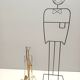 Brass, Iron and Thick Glass Fireplace Tools Set attr. to Fontana Arte