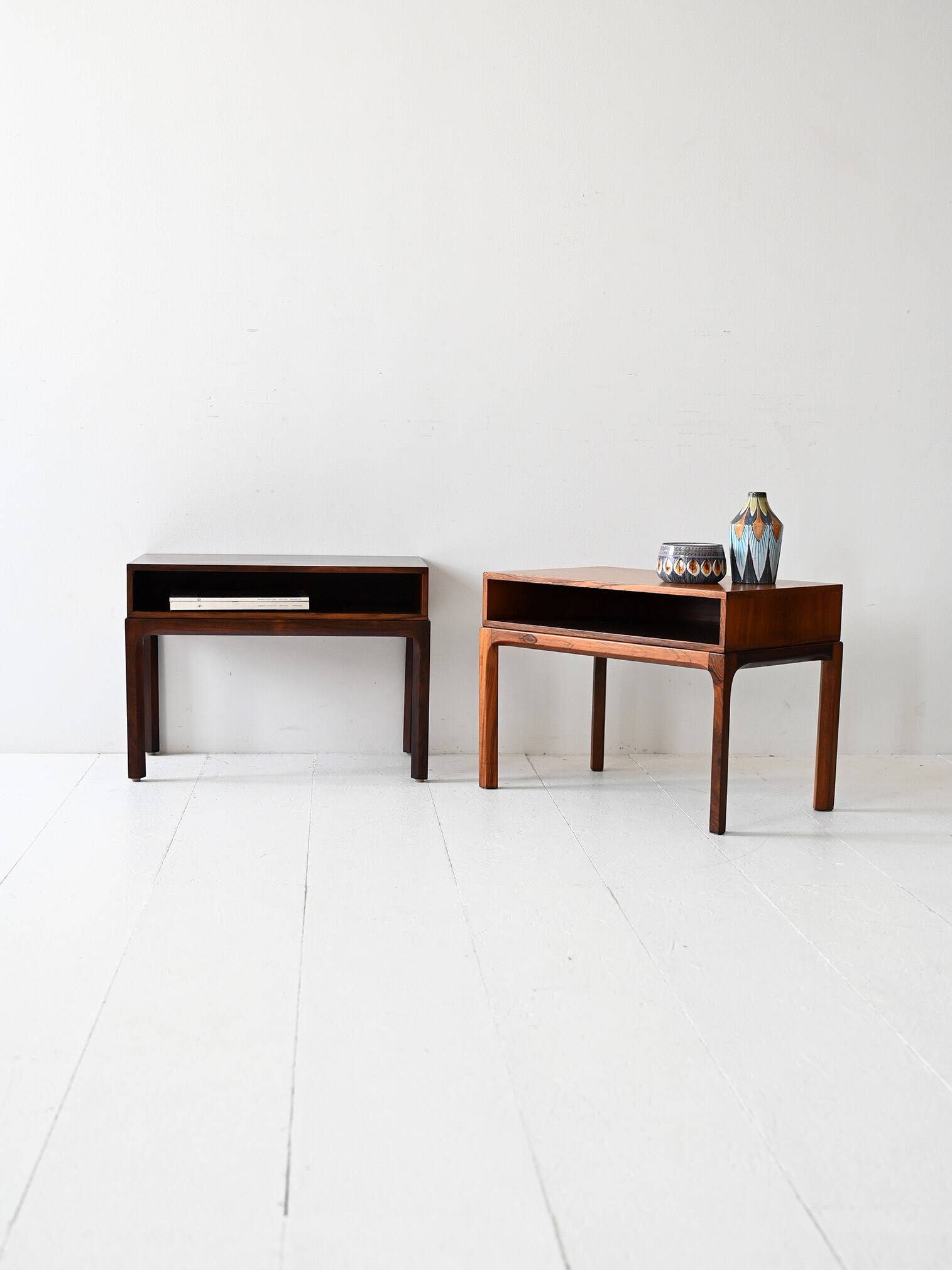 Pair of rosewood nightstands by Kai Kristiansen