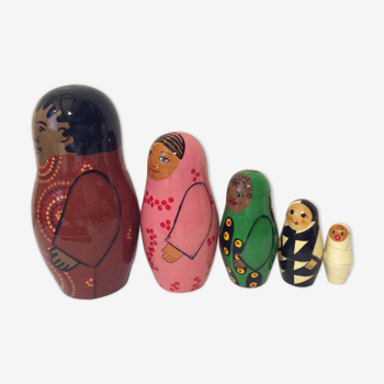 Russian dolls vintage cosmopolitan family