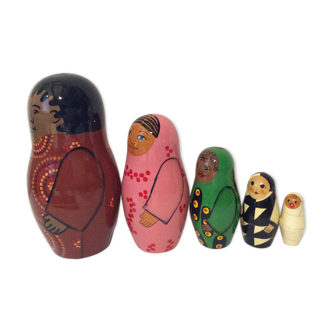 Russian dolls vintage cosmopolitan family