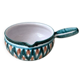 Ceramic caquelon by R. Picault with a scales decoration.